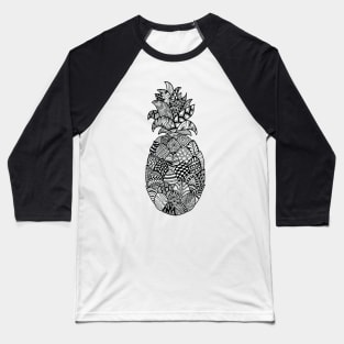 Zentangle Pineapple Baseball T-Shirt